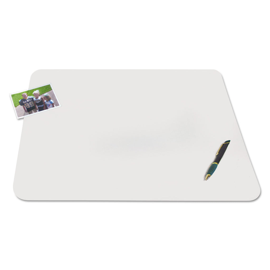 KrystalView Desk Pad with Antimicrobial Protection, Matte Finish, 24 x 19, Clear - 