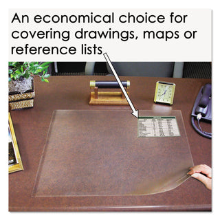 Second Sight Clear Plastic Desk Protector, with Hinged Protector, 25.5 x 21, Clear
