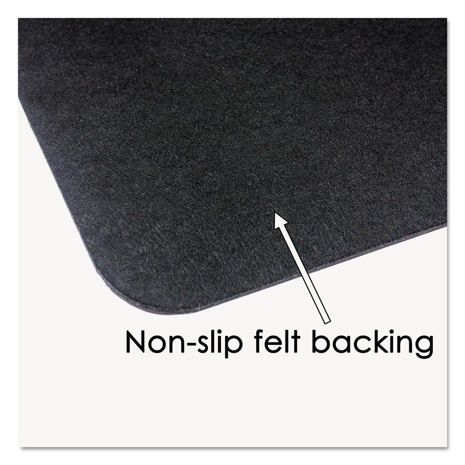 Leather Desk Pad with Coaster, 20 x 36, Black - 