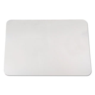 KrystalView Desk Pad with Antimicrobial Protection, Glossy Finish, 22 x 17, Clear