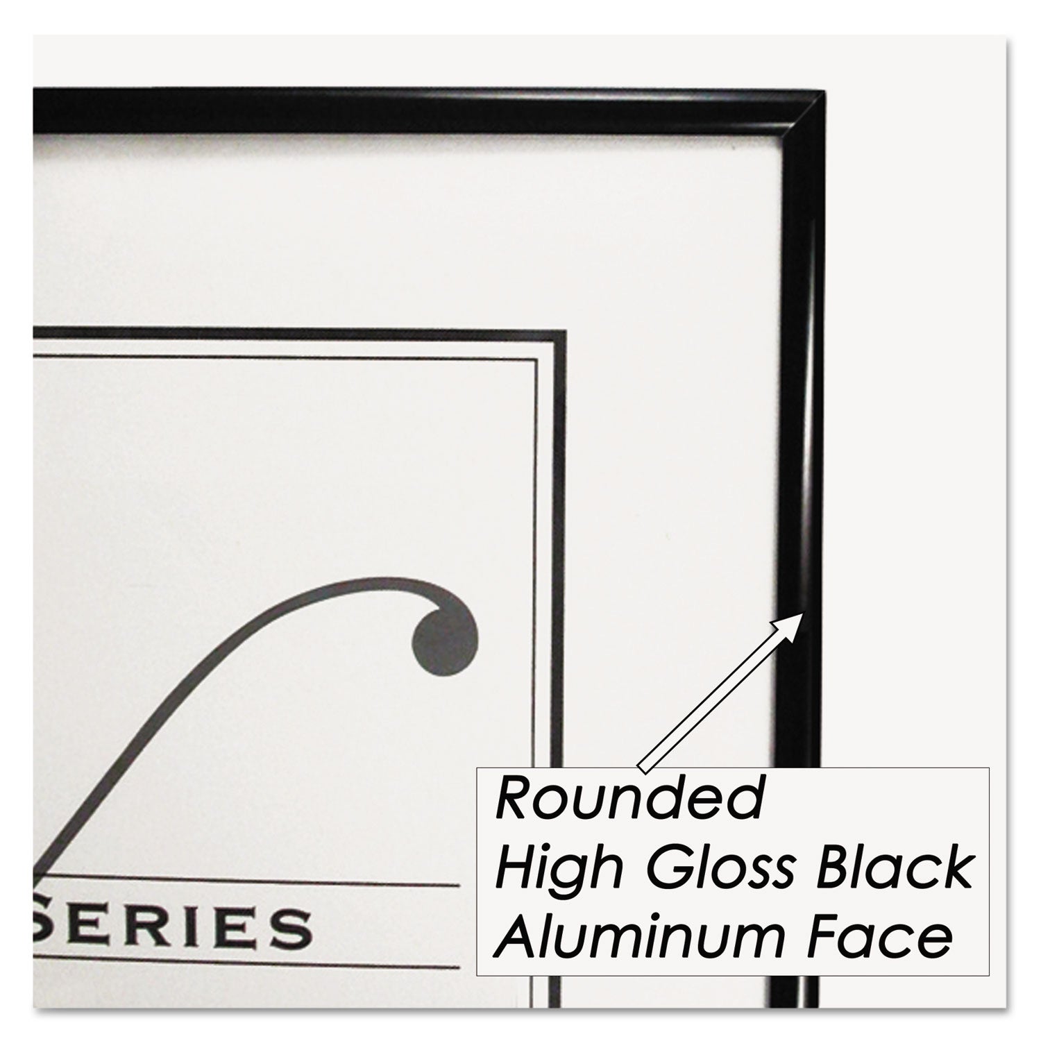 Metal Poster Frame, Plastic Face, 24 x 36, Black - 