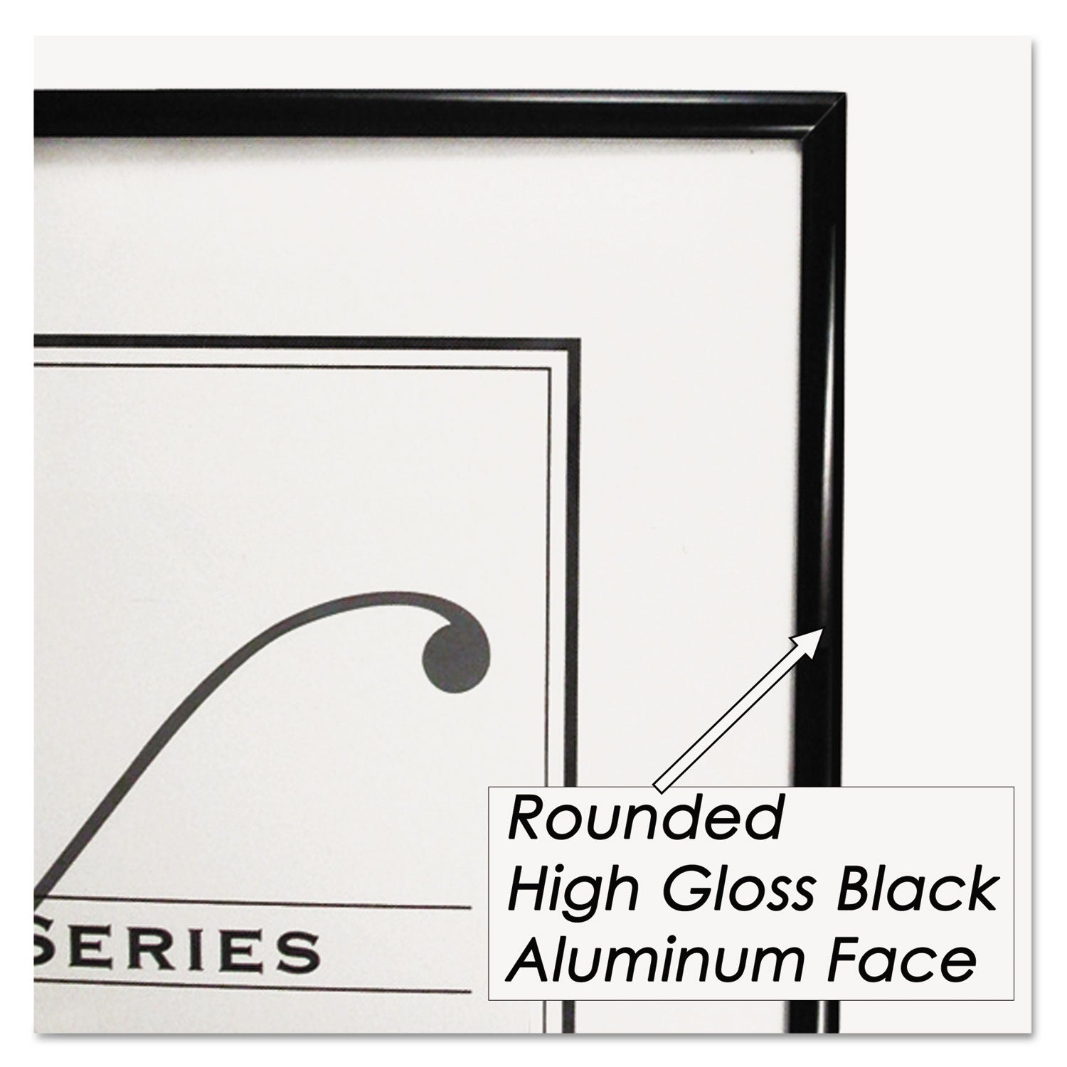 Metal Poster Frame, Plastic Face, 24 x 36, Black