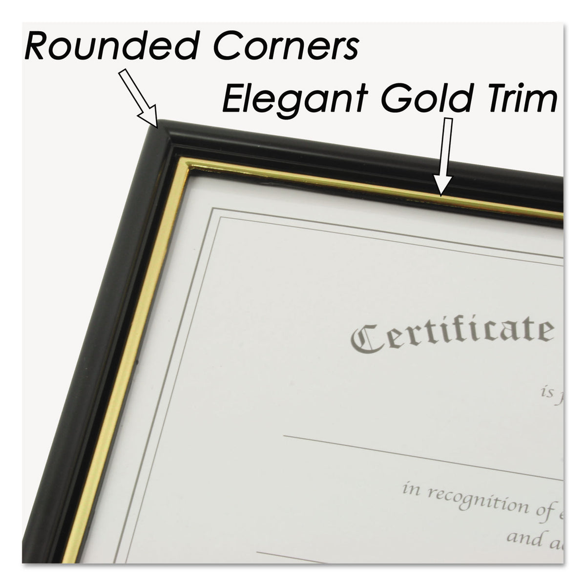 Economy Framed Achievement/Appreciation Awards, 11 x 8.5, Horiztontal Orientation, White with Black Border