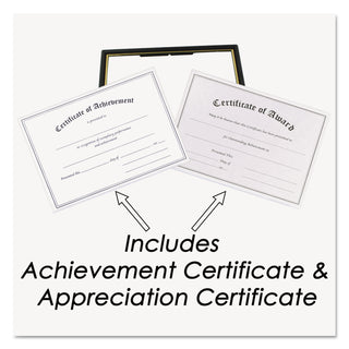 Economy Framed Achievement/Appreciation Awards, 11 x 8.5, Horiztontal Orientation, White with Black Border