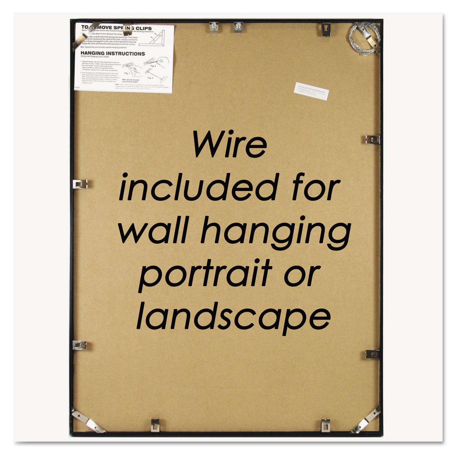 Metal Poster Frame, Plastic Face, 18 x 24, Black