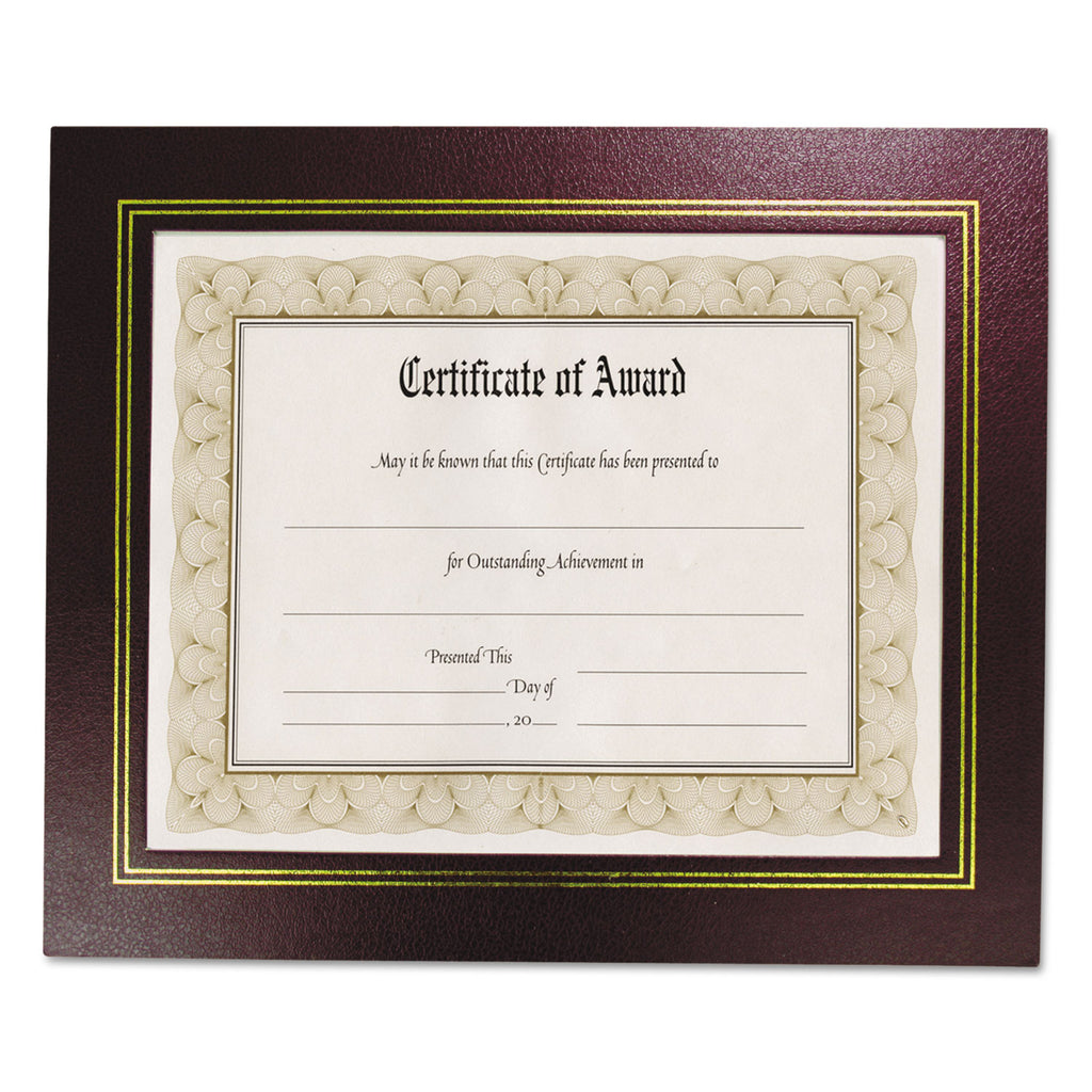 Leatherette Document Frame, 8.5 x 11, Burgundy, Pack of Two - 