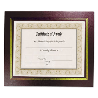 Leatherette Document Frame, 8.5 x 11, Burgundy, Pack of Two - 