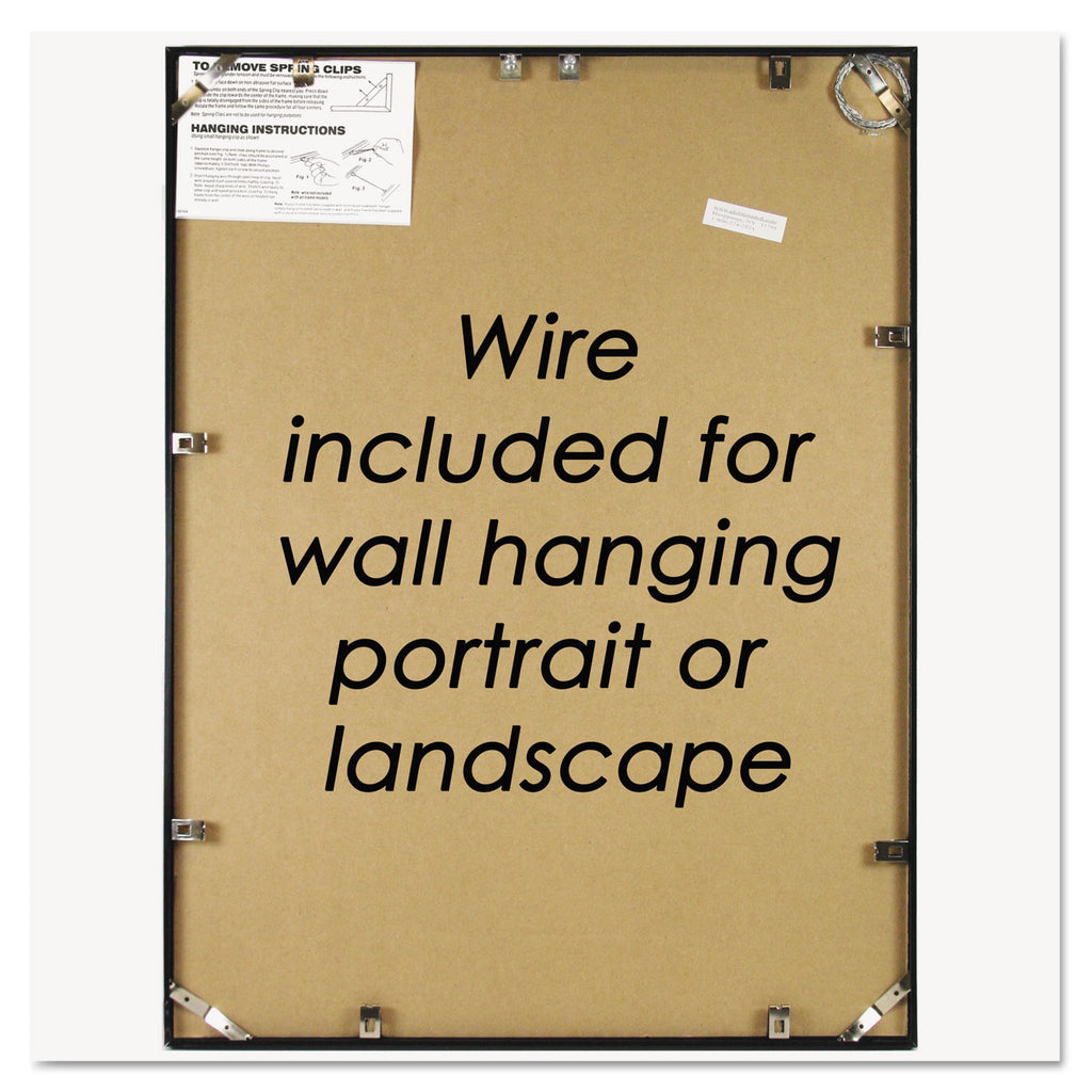 Metal Poster Frame, Plastic Face, 24 x 36, Black - 