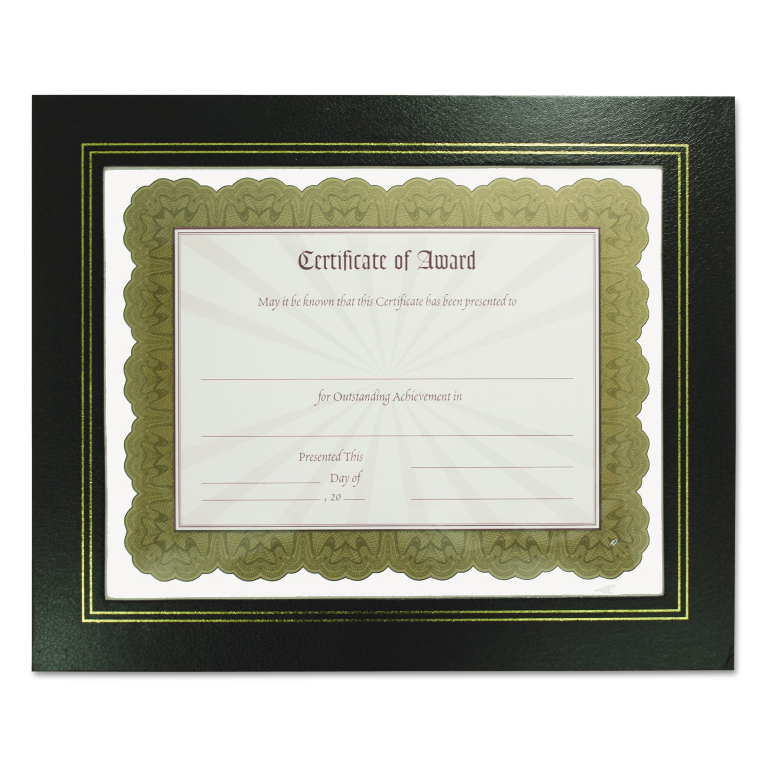 Leatherette Document Frame, 8.5 x 11, Black, Pack of Two - 