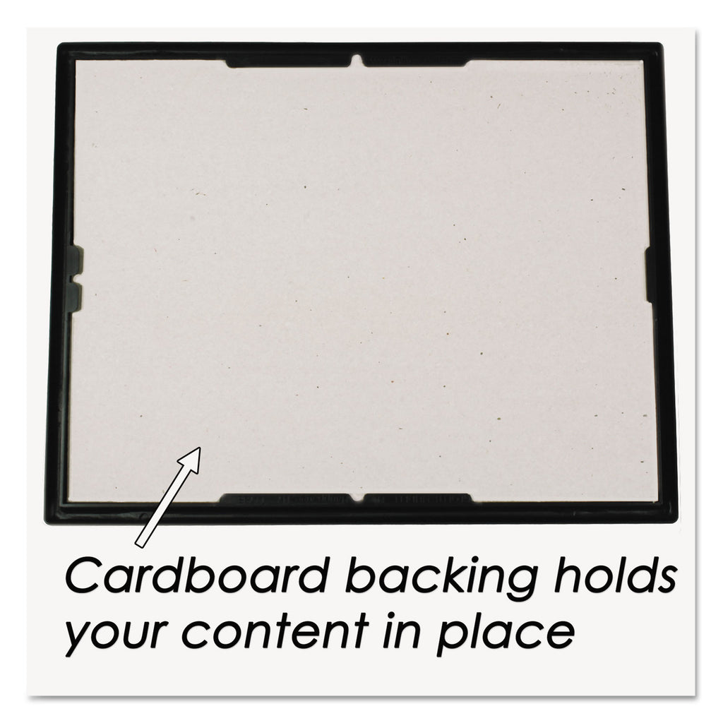 EZ Mount Document Frame with Trim Accent and Plastic Face, Plastic, 8 x 10, Black/Gold - 