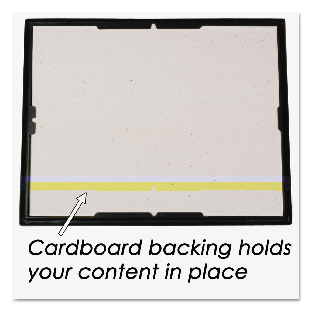 EZ Mount Document Frame with Trim Accent and Plastic Face, Plastic, 8.5 x 11 Insert, Black/Gold - 