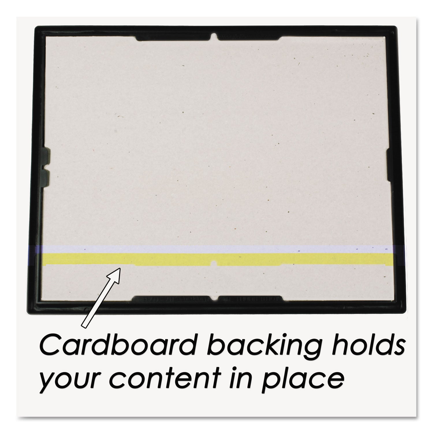 EZ Mount Document Frame with Trim Accent and Plastic Face, Plastic, 8.5 x 11 Insert, Black/Gold - 
