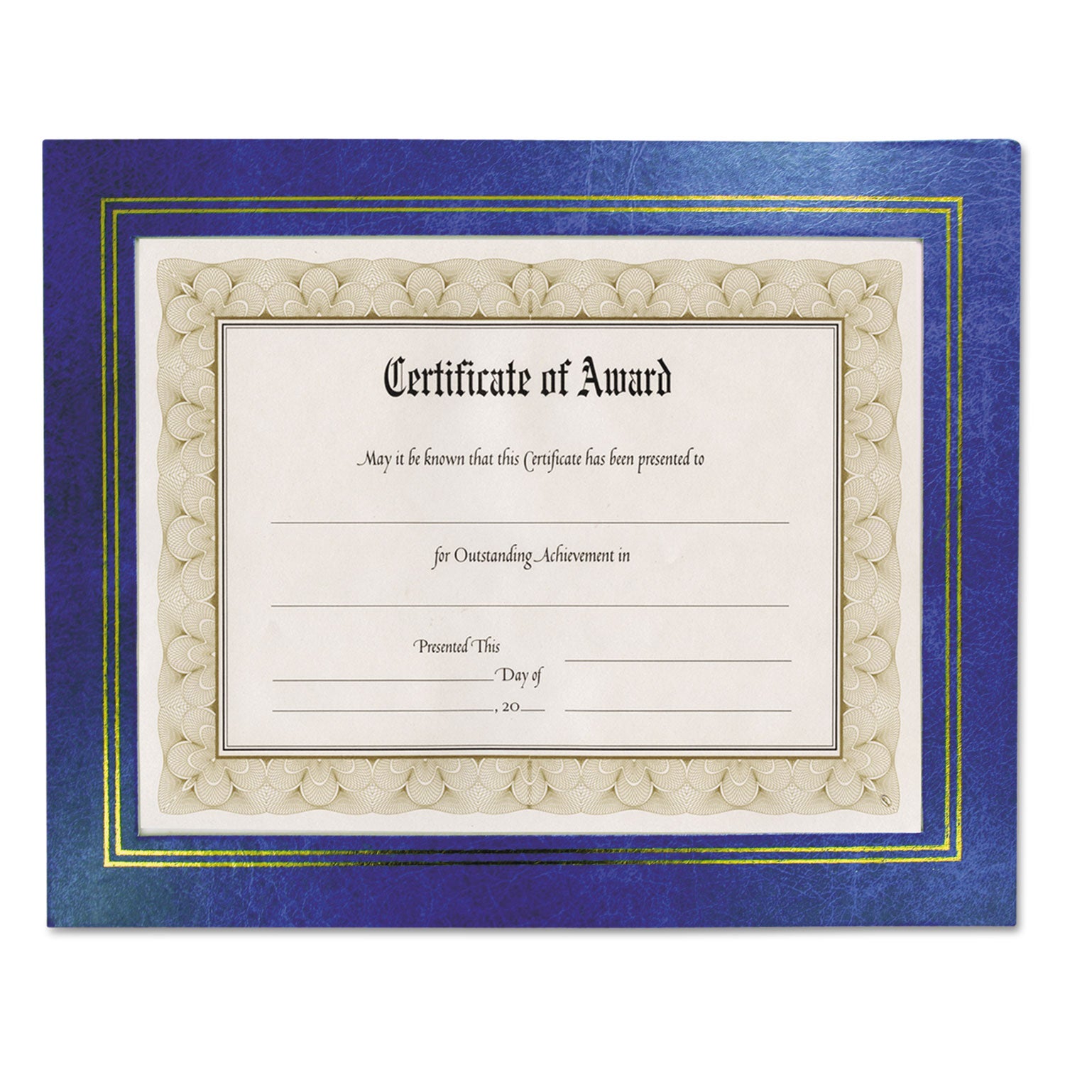 Leatherette Document Frame, 8.5 x 11, Blue, Pack of Two - 