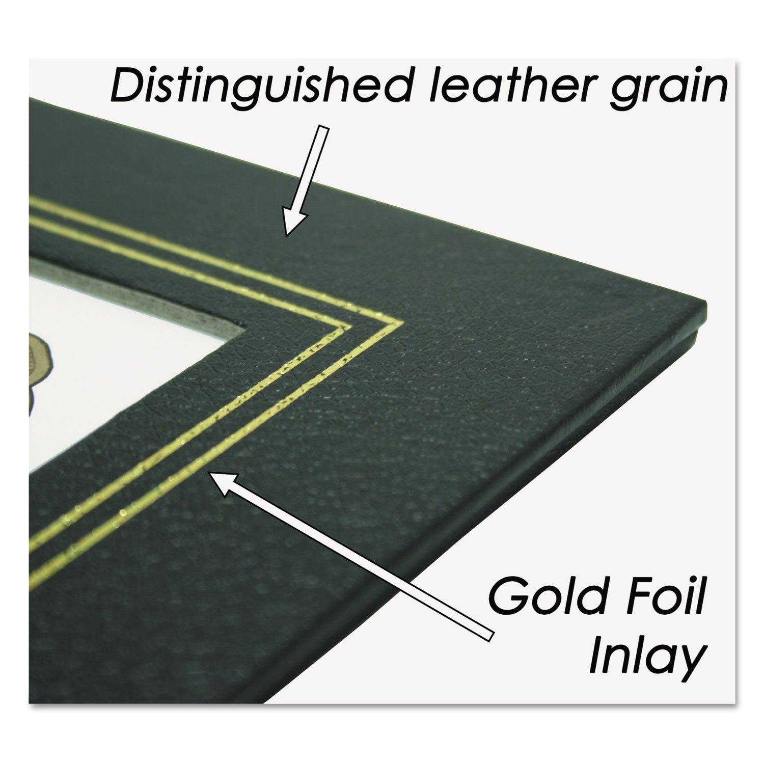 Leatherette Document Frame, 8.5 x 11, Black, Pack of Two - 