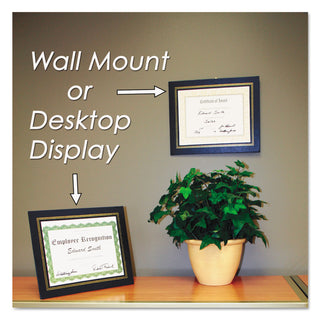 Leatherette Document Frame, 8.5 x 11, Blue, Pack of Two - 
