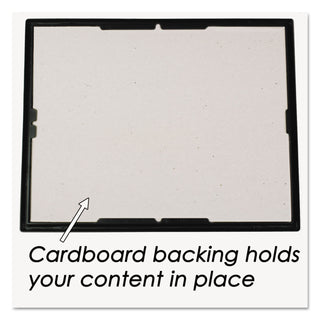 EZ Mount Document Frame with Trim Accent and Plastic Face, Plastic, 8.5 x 11 Insert, Black/Gold, 18/Carton - 