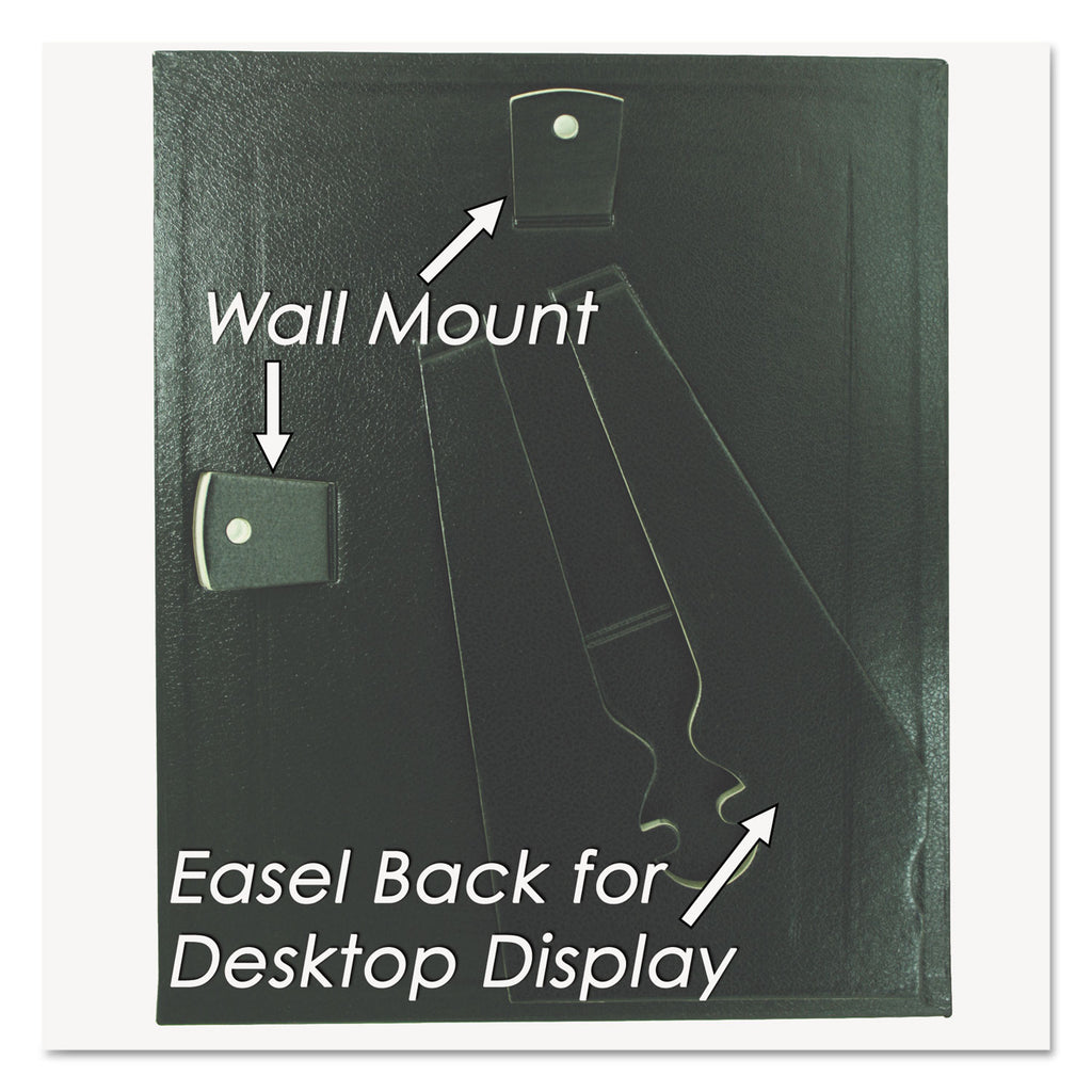 Leatherette Document Frame, 8.5 x 11, Black, Pack of Two - 