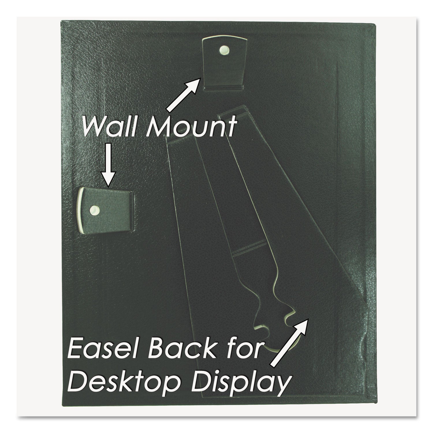 Leatherette Document Frame, 8.5 x 11, Black, Pack of Two - 