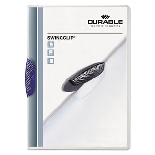 Swingclip Clear Report Cover, Swing Clip, 8.5 x 11, Clear/Clear, 5/Pack - 