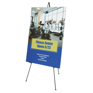 Full Size Instant Easel, 62.38" Maximum Height, Steel, Black - 