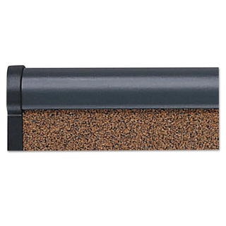 Prestige Colored Cork Bulletin Board, 36 x 24, Brown Surface, Graphite Gray Fiberboard/Plastic Frame - 
