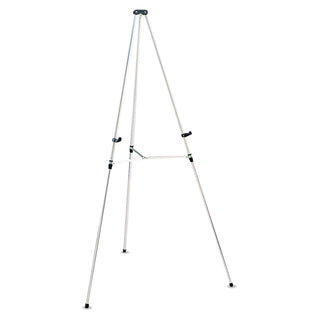 Lightweight Telescoping Tripod Easel, 38" to 66" High, Aluminum, Silver - 