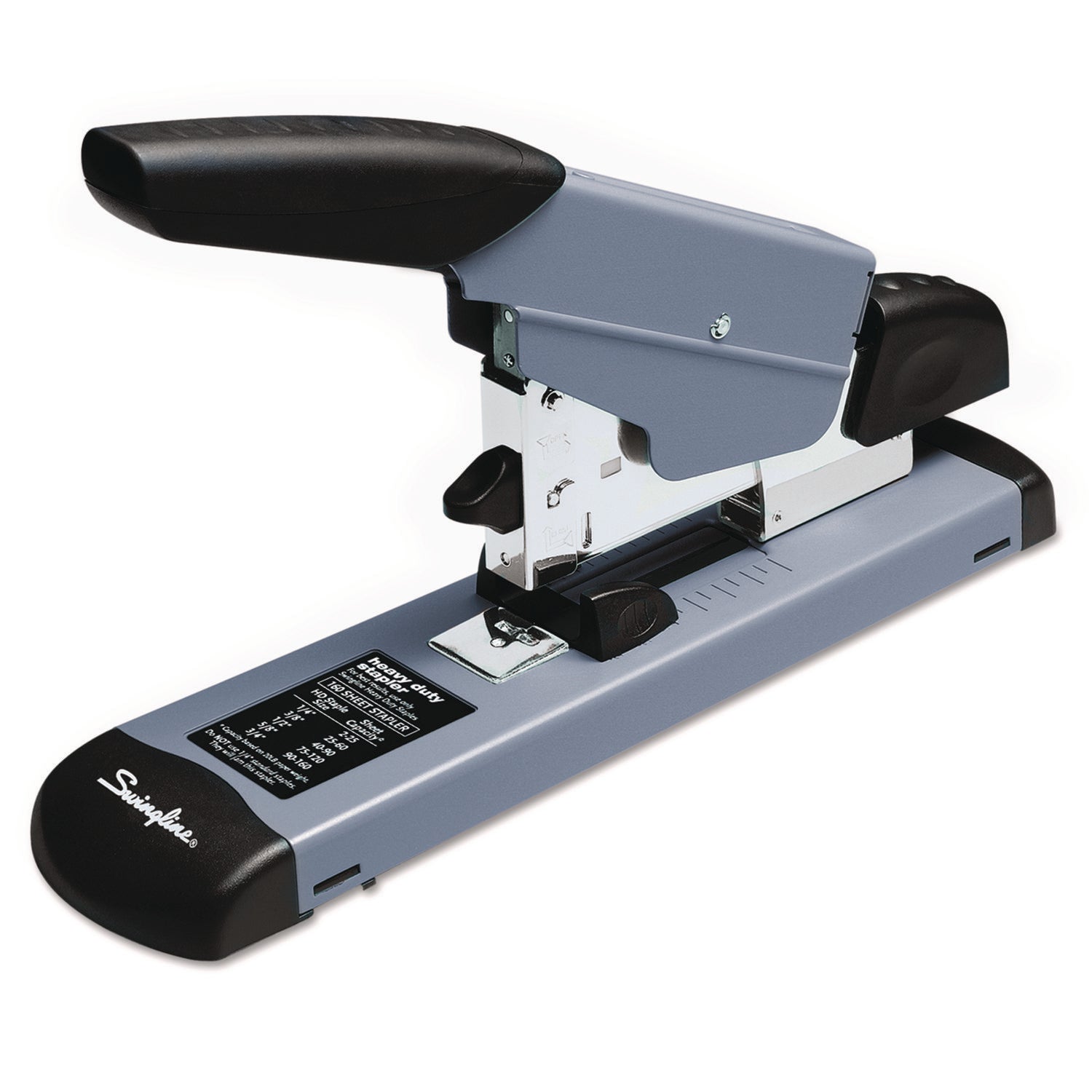 Heavy-Duty Stapler, 160-Sheet Capacity, Black/Gray - 1