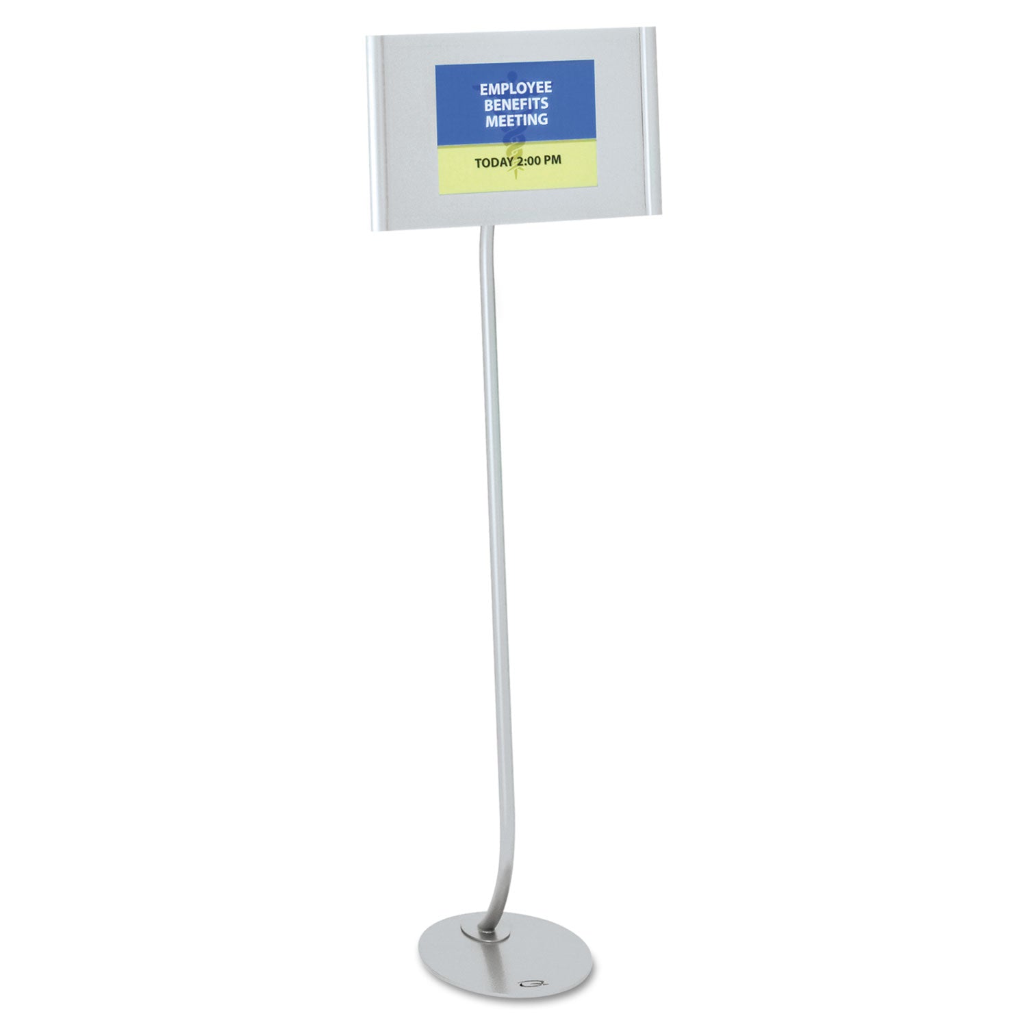 Designer Sign Stand, Silver Aluminum Frame, 11 x 17 - 