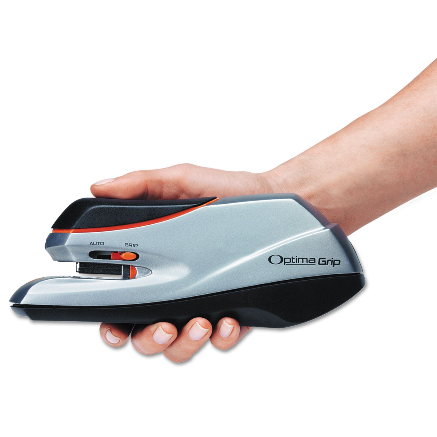 Optima Grip Electric Stapler, 20-Sheet Capacity, Black/Silver - 