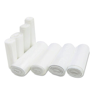 High-Density Commercial Can Liners, 7 gal, 6 mic, 20" x 22", Clear, 50 Bags/Roll, 40 Perforated Rolls/Carton