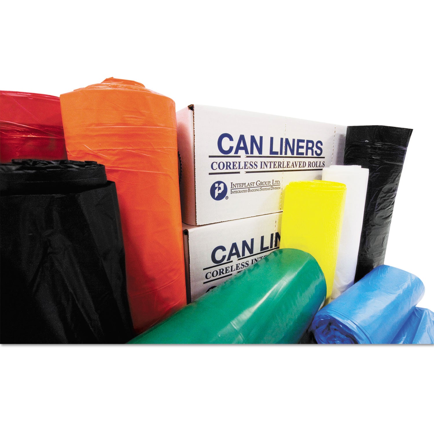 High-Density Commercial Can Liners, 45 gal, 22.1 mic, 40" x 48", Clear, 25 Bags/Roll, 6 Interleaved Rolls/Carton
