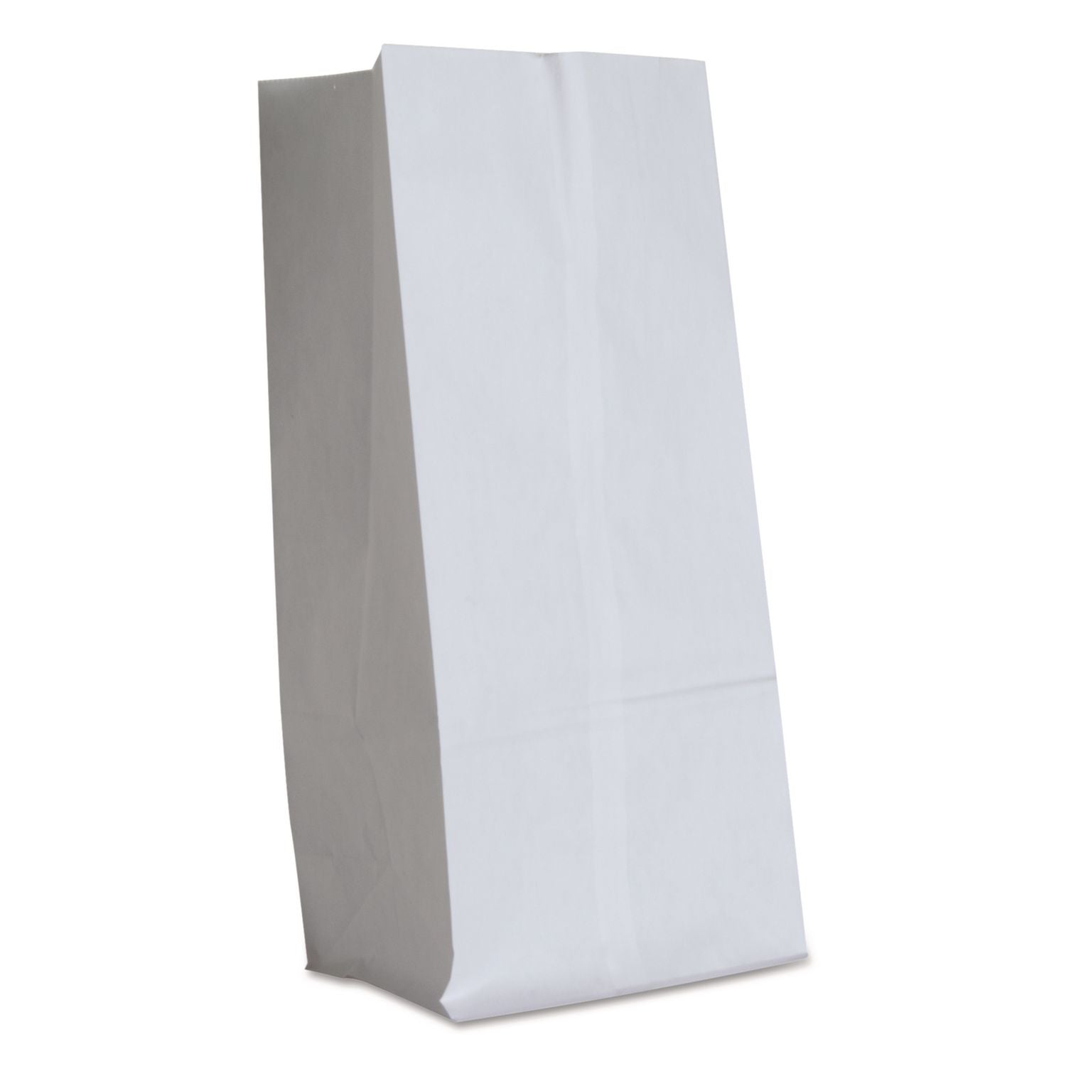 Grocery Paper Bags, 40 lb Capacity, #16, 7.75" x 4.81" x 16", White, 500 Bags