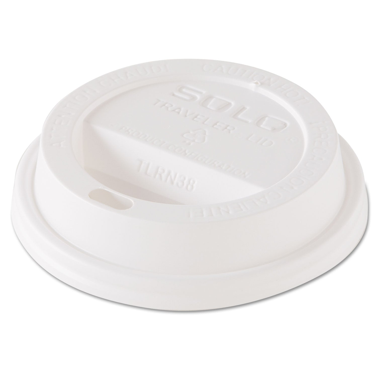 Traveler Dome Hot Cup Lid, Fits 8 oz Cups, White, 100/Pack, 10 Packs/Carton - 