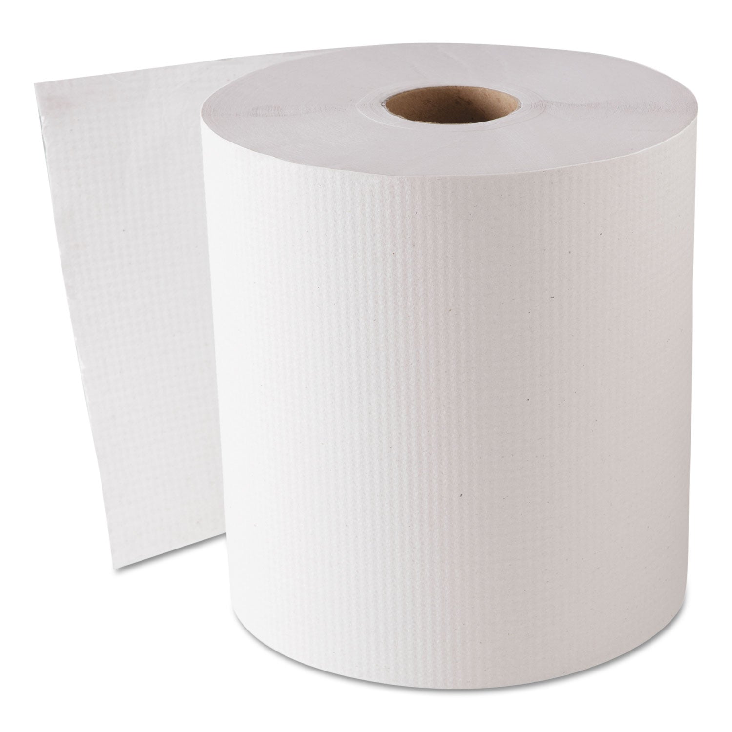 Hardwound Roll Towels, 8" x 800 ft, White, 6 Rolls/Carton - 