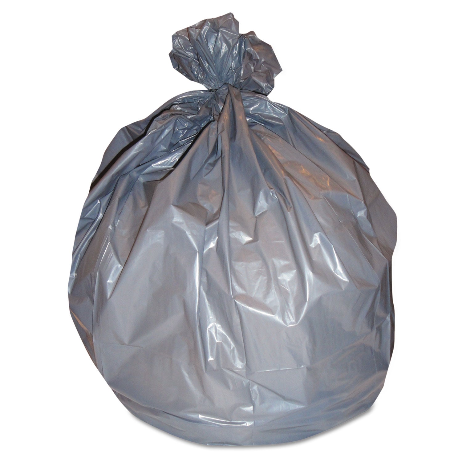 Low-Density Can Liners, 60 Gal, 1.70 Mil, 39 x 56, Silver, 50/Carton