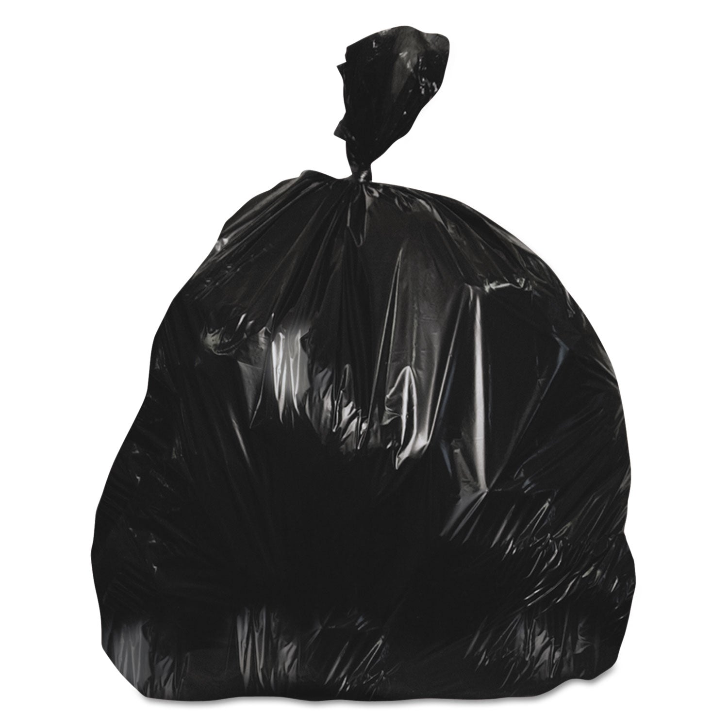 high-density-waste-can-liners-60-gal-22-mic-38-x-60-black-25-bags-roll-6-rolls-carton_herz7660wkr01 - 1