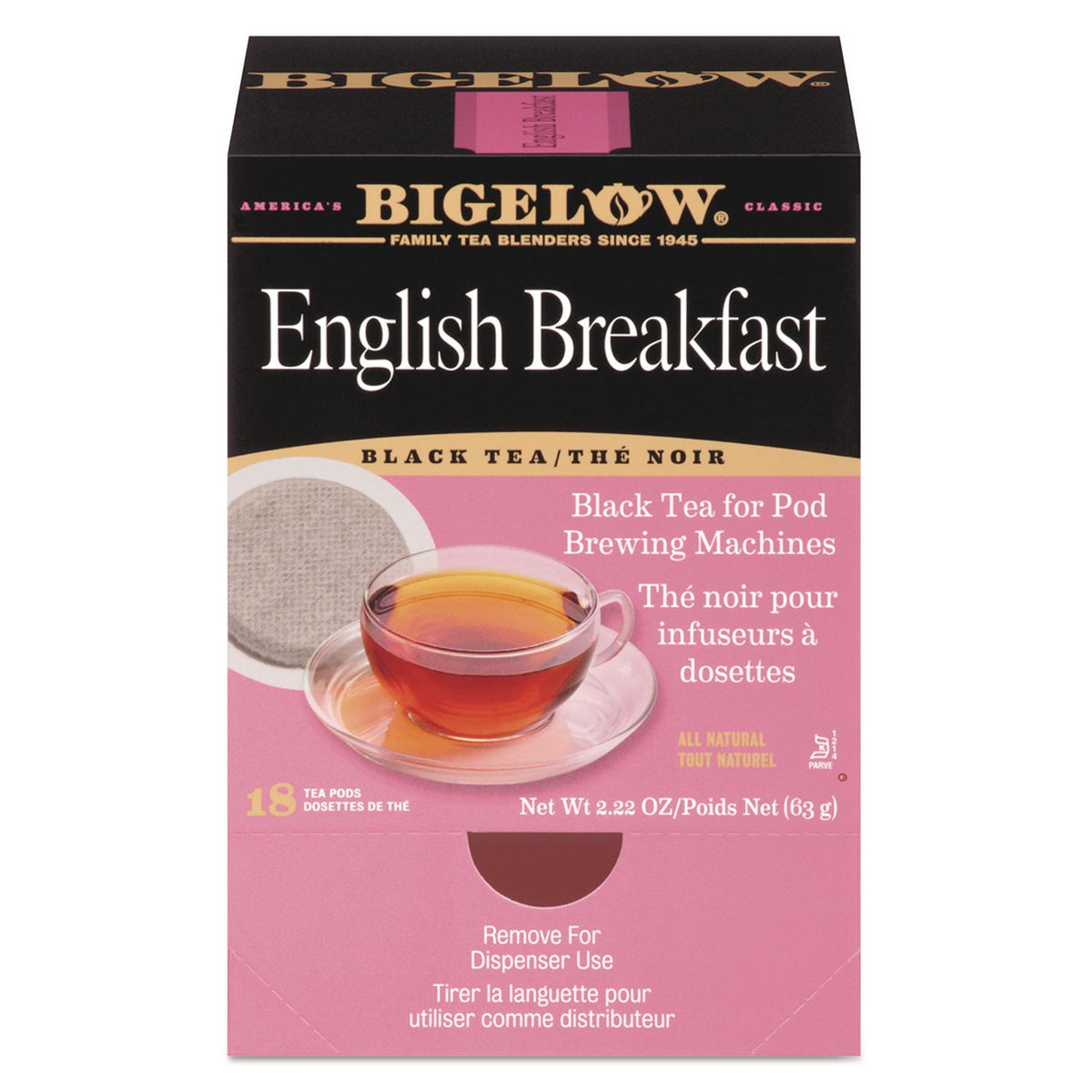 English Breakfast Tea Pods, 1.90 oz, 18/Box