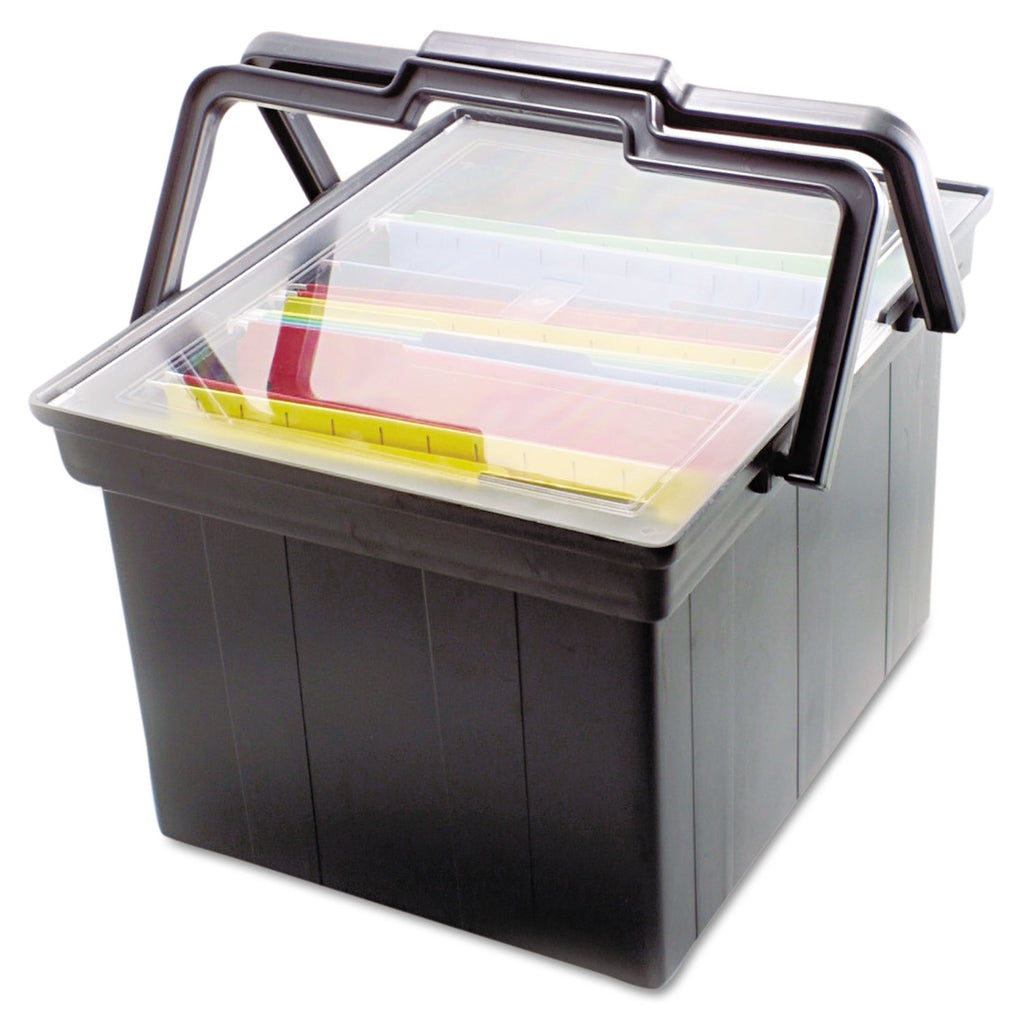 Companion Portable File, Letter/Legal Files, 17" x 14" x 11", Black - 