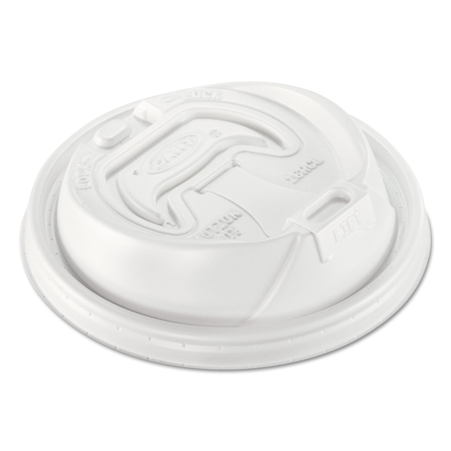 Optima Reclosable Lid, Fits 12 oz to 24 oz Foam Cups, White, 100/Pack - 