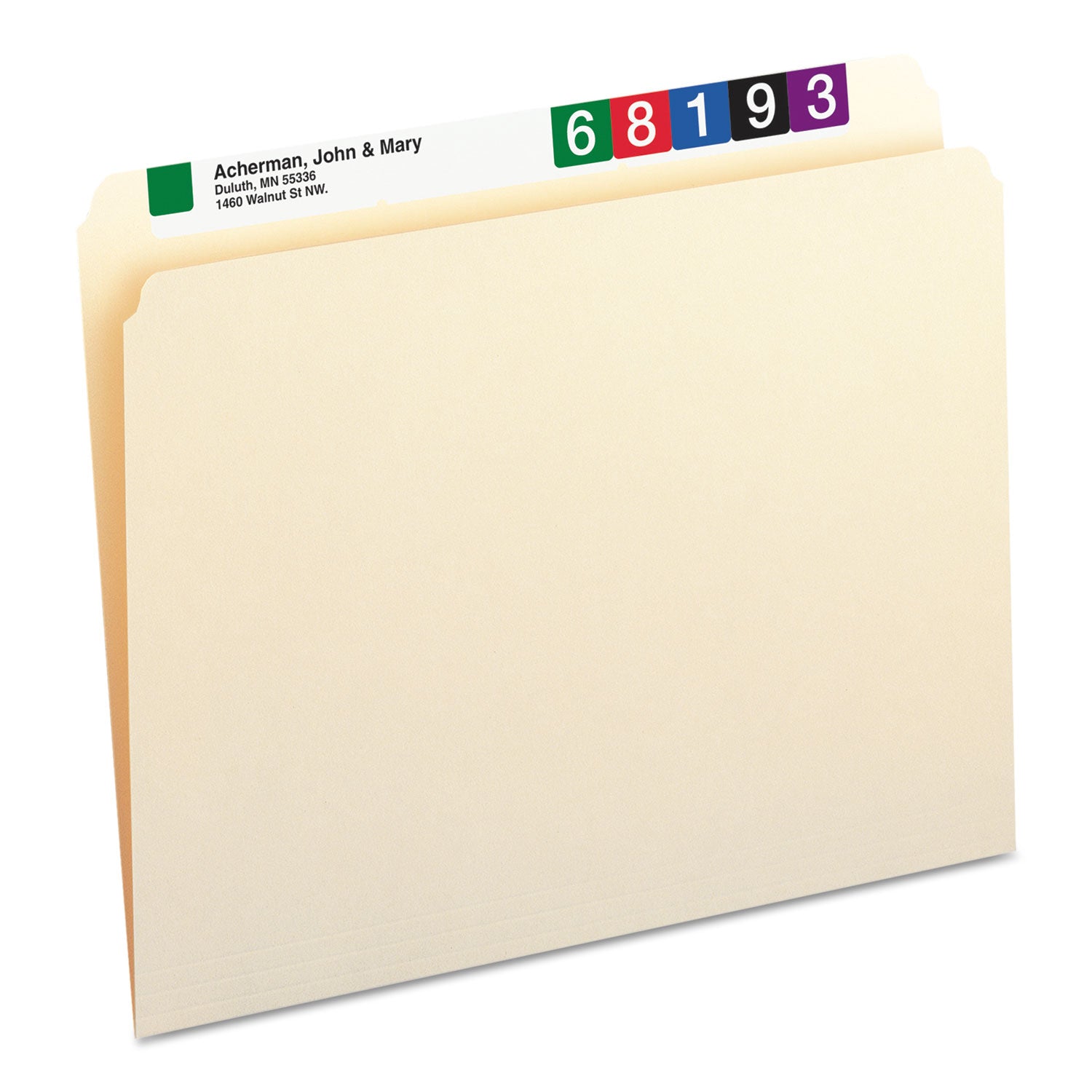Manila File Folders, Straight Tabs, Letter Size, 0.75" Expansion, Manila, 100/Box - 