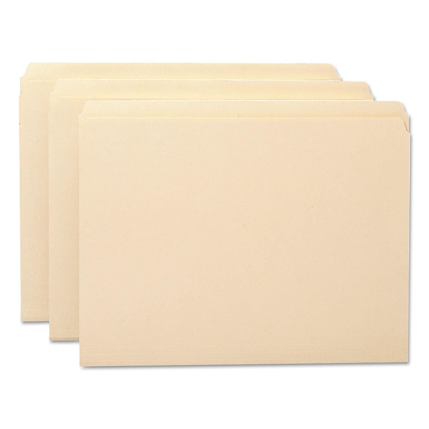 Manila File Folders, Straight Tabs, Letter Size, 0.75" Expansion, Manila, 100/Box - 