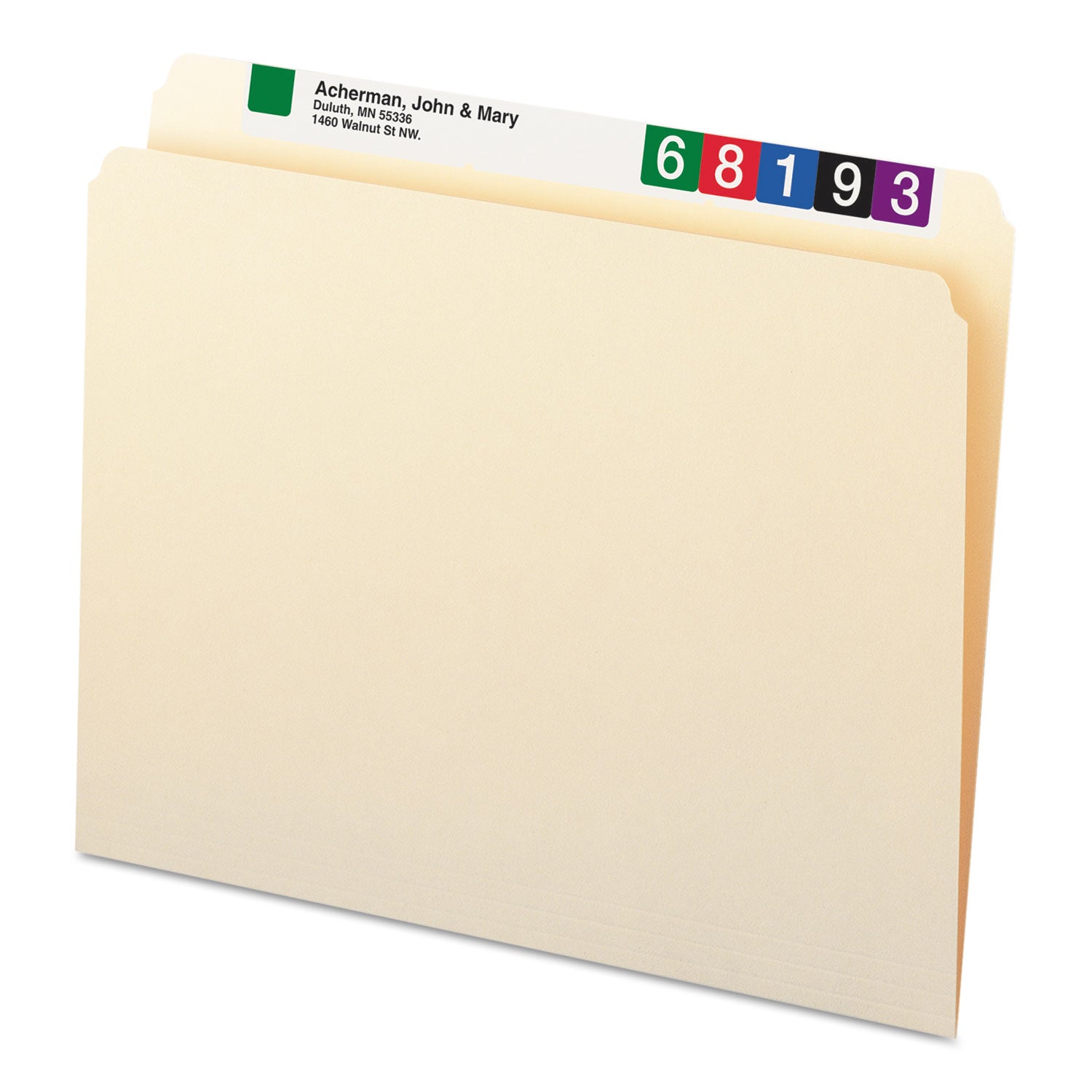 Manila File Folders, Straight Tabs, Letter Size, 0.75" Expansion, Manila, 100/Box - 