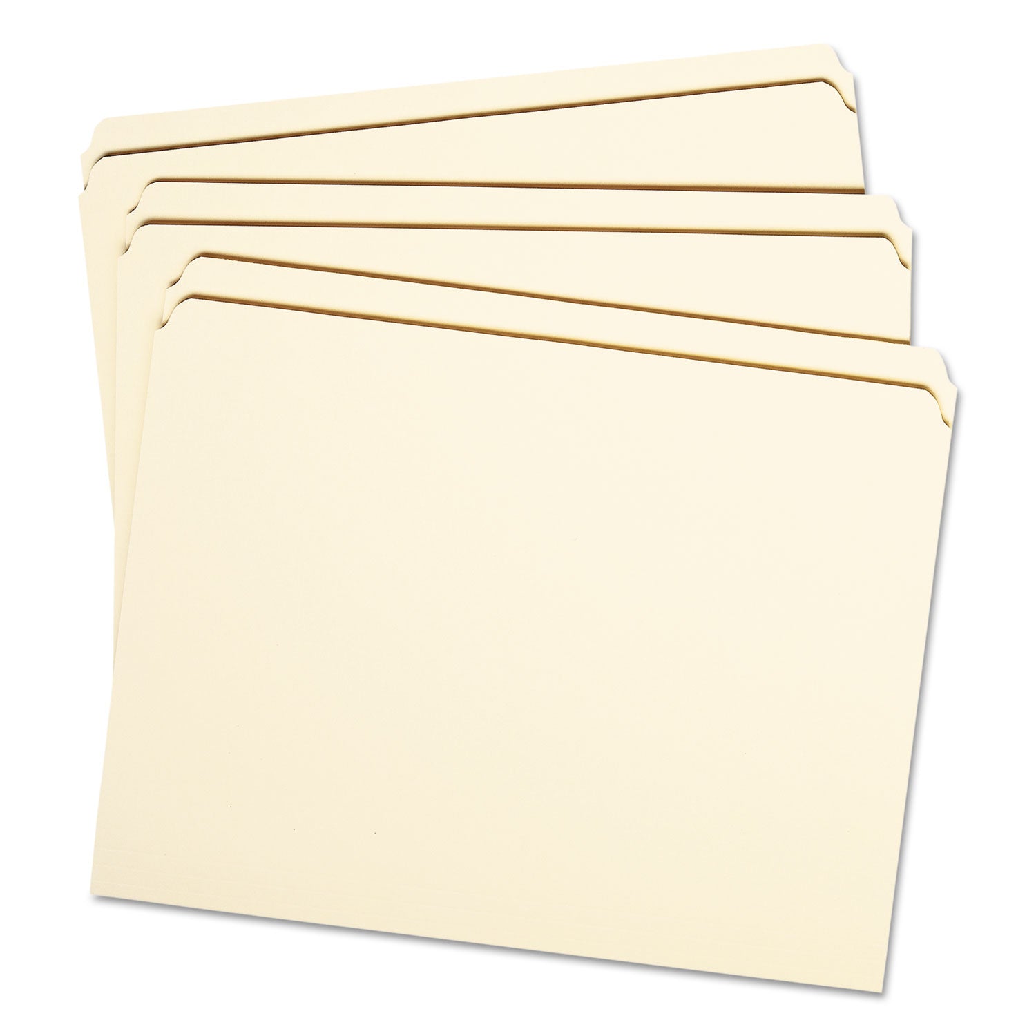 Reinforced Tab Manila File Folders, Straight Tabs, Letter Size, 0.75" Expansion, 11-pt Manila, 100/Box - 