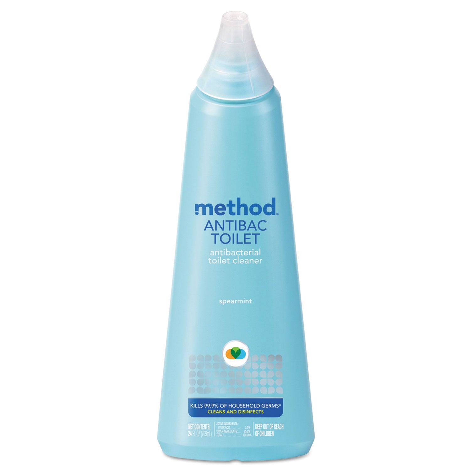 Antibacterial Toilet Cleaner, Spearmint, 24 oz Bottle - 