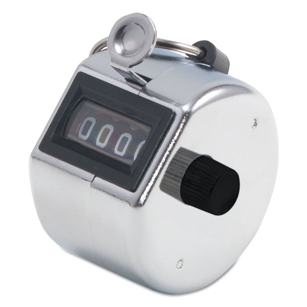 Tally I Hand Model Tally Counter, Registers 0-9999, Chrome - 