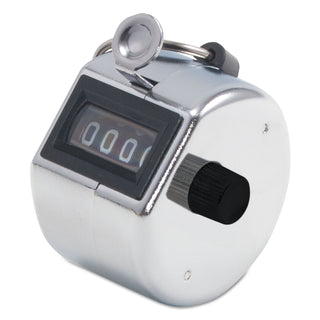 Tally I Hand Model Tally Counter, Registers 0-9999, Chrome - 