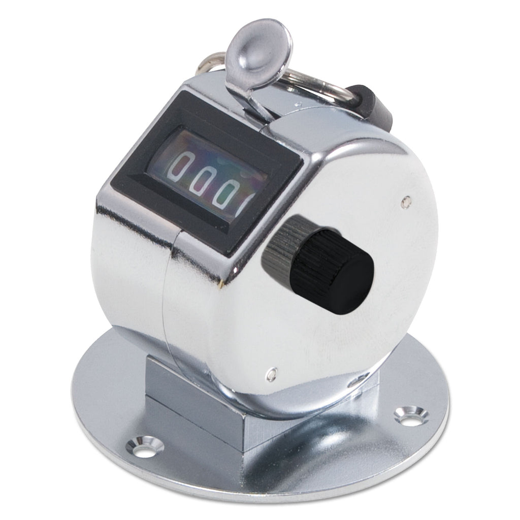 Tally II Desk Model Tally Counter, Registers 0-9999, Chrome - 