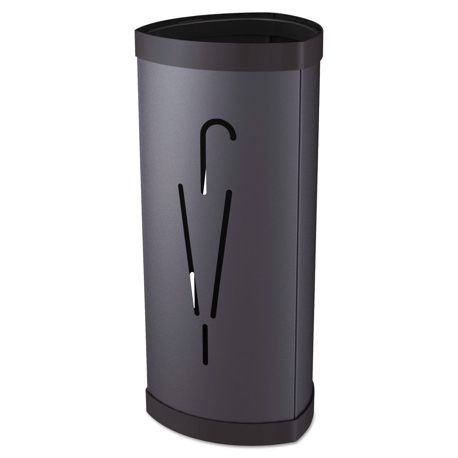 Triangular Umbrella Stand, Steel/Plastic, 10.25w x 10.25d x 23.67h, Black - 