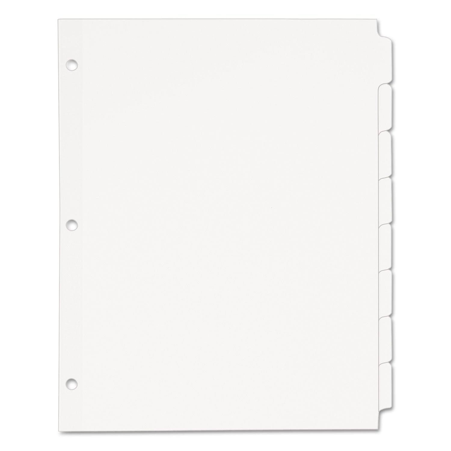 Write and Erase Plain-Tab Paper Dividers, 8-Tab, 11 x 8.5, White, 24 Sets - 