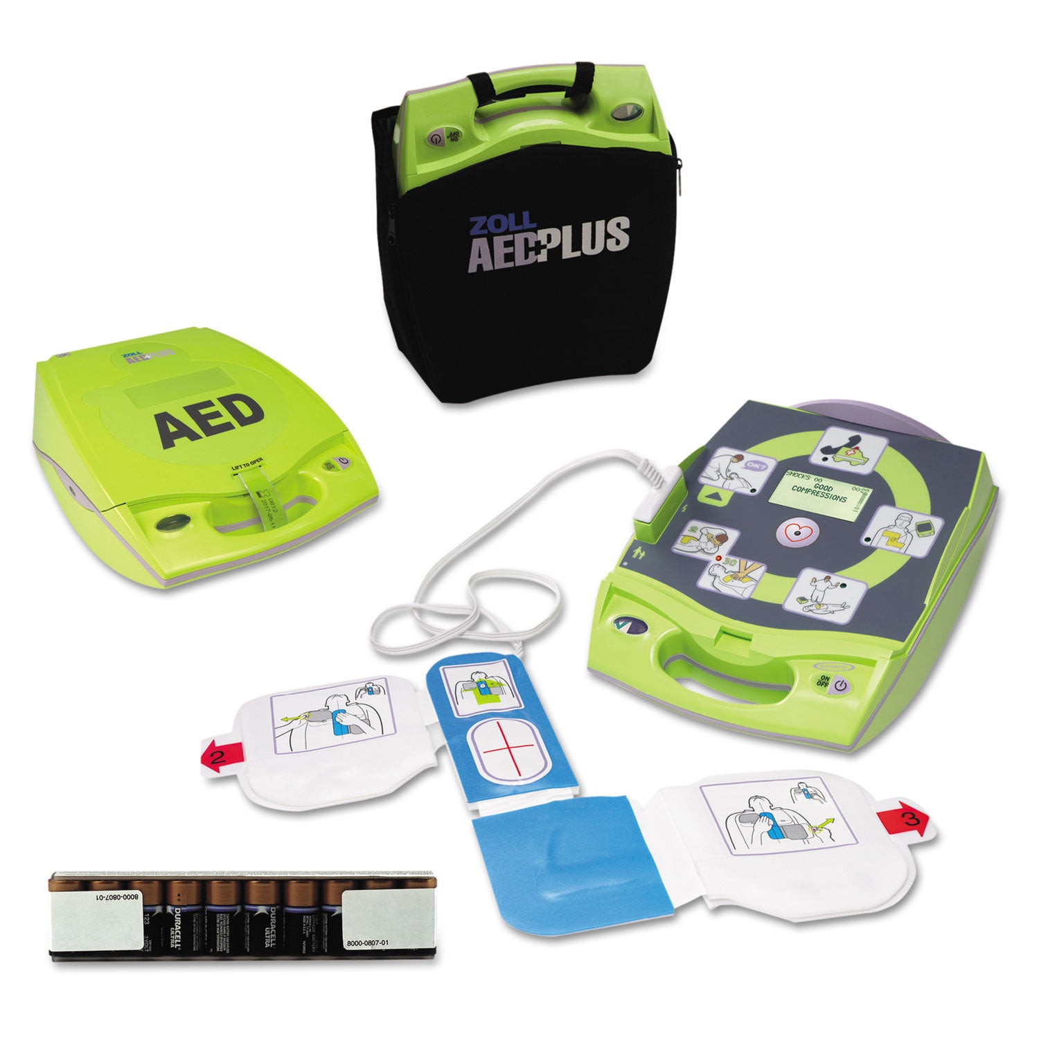 ZOLL Medical CPR Feedback Fully Automatic AED - Automatic - Lime Green - 2